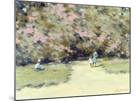 Stroll in the Park-Andre Gisson-Mounted Premium Giclee Print