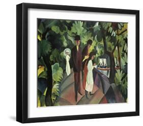 Stroll on the Bridge 2-Auguste Macke-Framed Giclee Print