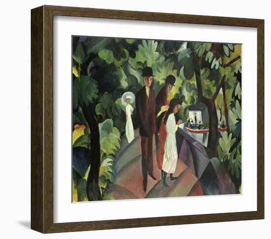 Stroll on the Bridge 2-Auguste Macke-Framed Giclee Print