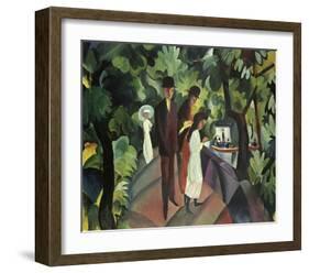 Stroll on the Bridge 2-Auguste Macke-Framed Giclee Print