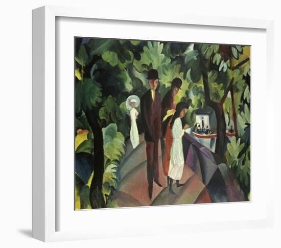 Stroll on the Bridge 2-Auguste Macke-Framed Giclee Print