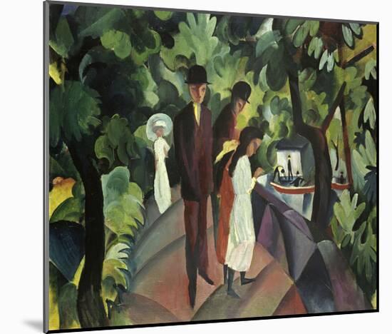 Stroll on the Bridge 2-Auguste Macke-Mounted Giclee Print