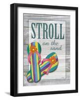 Stroll on the Sand-Todd Williams-Framed Art Print