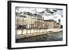 Stroll to the waterfront in Paris-Philippe Hugonnard-Framed Giclee Print