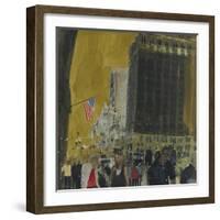 Strollers on the Side Walk, New York-Susan Brown-Framed Giclee Print