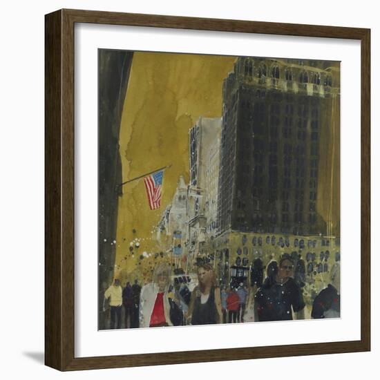 Strollers on the Side Walk, New York-Susan Brown-Framed Giclee Print