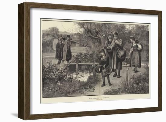 Strolling Acrobats-Herbert Gandy-Framed Giclee Print