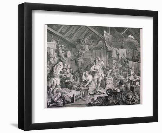 Strolling Actresses Dressing in a Barn, 1738-William Hogarth-Framed Giclee Print