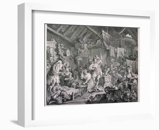 Strolling Actresses Dressing in a Barn, 1738-William Hogarth-Framed Giclee Print