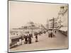 Strolling Along the Promenade at Ostende with Umbrellas - to Protect Them from the Sun-null-Mounted Photographic Print