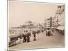 Strolling Along the Promenade at Ostende with Umbrellas - to Protect Them from the Sun-null-Mounted Photographic Print