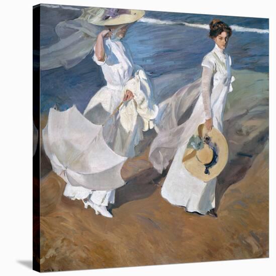 Strolling along the Seashore. 1909-Joaquin Sorolla-Stretched Canvas