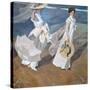 Strolling Along the Seashore-Joaquín Sorolla y Bastida-Stretched Canvas