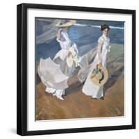 Strolling Along the Seashore-Joaquín Sorolla y Bastida-Framed Giclee Print