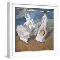 Strolling Along the Seashore-Joaquín Sorolla y Bastida-Framed Giclee Print