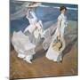 Strolling Along the Seashore-Joaquín Sorolla y Bastida-Mounted Premium Giclee Print