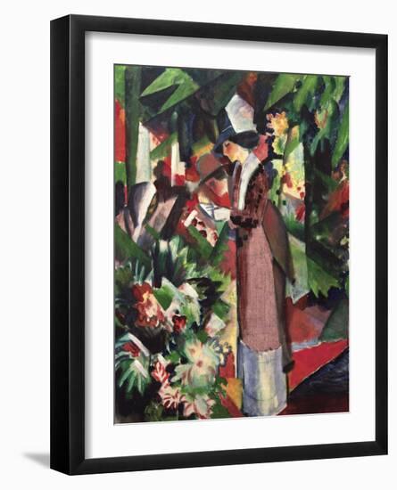 Strolling amongst Flowers-Auguste Macke-Framed Giclee Print