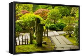 Strolling Garden, Portland Japanese Garden, Portland, Oregon, Usa-Michel Hersen-Framed Stretched Canvas