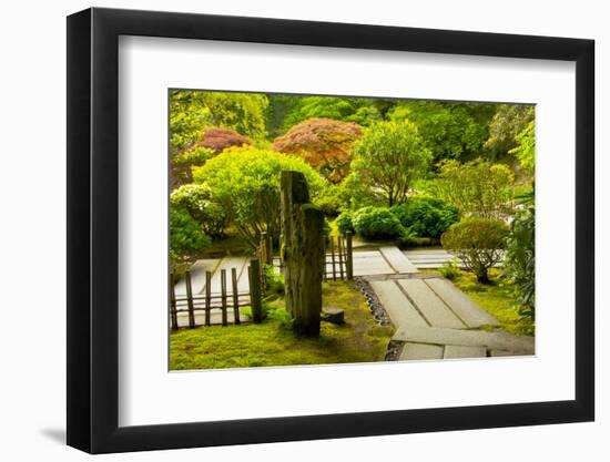 Strolling Garden, Portland Japanese Garden, Portland, Oregon, Usa-Michel Hersen-Framed Photographic Print