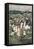 Strolling in the Park-Maurice Brazil Prendergast-Framed Stretched Canvas