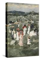 Strolling in the Park-Maurice Brazil Prendergast-Stretched Canvas