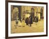 Strolling in the Square in Venice, 1884-Giacomo Favretto-Framed Giclee Print