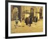 Strolling in the Square in Venice, 1884-Giacomo Favretto-Framed Giclee Print