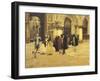 Strolling in the Square in Venice, 1884-Giacomo Favretto-Framed Giclee Print
