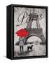 Strolling Paris II-Todd Williams-Framed Stretched Canvas