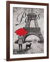 Strolling Paris II-Todd Williams-Framed Art Print