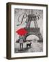 Strolling Paris II-Todd Williams-Framed Art Print