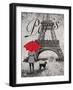 Strolling Paris II-Todd Williams-Framed Art Print