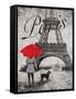 Strolling Paris II-Todd Williams-Framed Stretched Canvas
