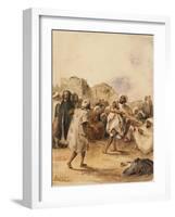 Strolling Players, 1833-Eugene Delacroix-Framed Giclee Print