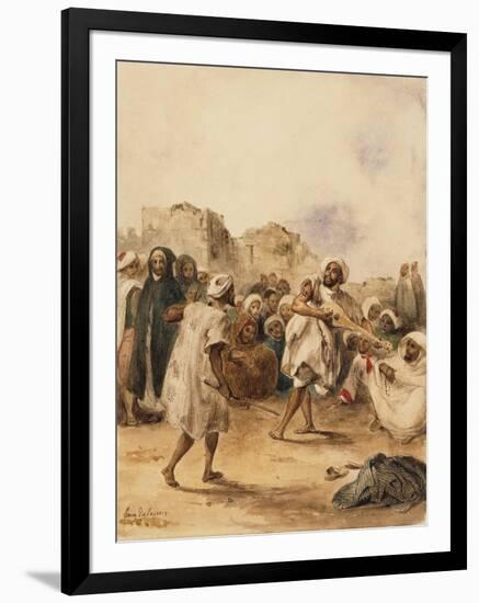 Strolling Players, 1833-Eugene Delacroix-Framed Giclee Print