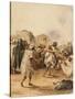 Strolling Players, 1833-Eugene Delacroix-Stretched Canvas