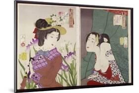 Strolling: the Appearance of an Upper-Class Wife of the Meiji Era and Itchy-Tsukioka Kinzaburo Yoshitoshi-Mounted Giclee Print