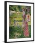 Strollling Couple, about 1884/1885-Georges Seurat-Framed Giclee Print