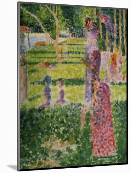 Strollling Couple, about 1884/1885-Georges Seurat-Mounted Giclee Print