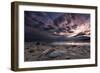 Strom Clouds Rolling In Over The Great Salt Lake From Antelope Island State Park, Utah-Austin Cronnelly-Framed Photographic Print