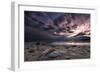 Strom Clouds Rolling In Over The Great Salt Lake From Antelope Island State Park, Utah-Austin Cronnelly-Framed Photographic Print