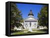 Strom Thurmond Statue and State Capitol Building, Columbia, South Carolina-Richard Cummins-Framed Stretched Canvas