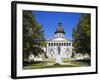 Strom Thurmond Statue and State Capitol Building, Columbia, South Carolina-Richard Cummins-Framed Photographic Print