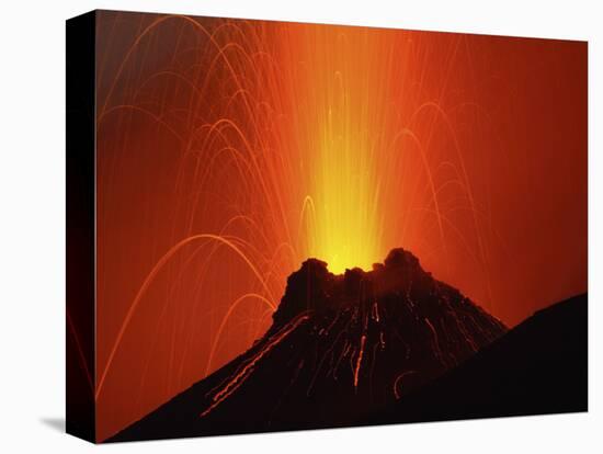 Stromboli Eruption, Aeolian Islands, North of Sicily, Italy-null-Stretched Canvas