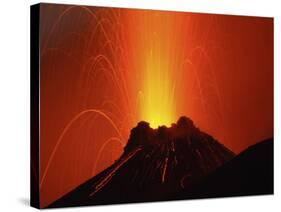 Stromboli Eruption, Aeolian Islands, North of Sicily, Italy-null-Stretched Canvas