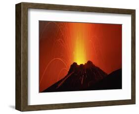 Stromboli Eruption, Aeolian Islands, North of Sicily, Italy-null-Framed Photographic Print