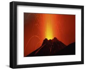 Stromboli Eruption, Aeolian Islands, North of Sicily, Italy-null-Framed Photographic Print