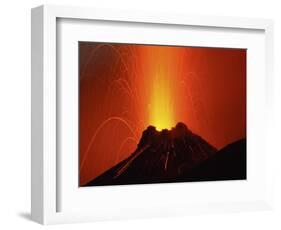 Stromboli Eruption, Aeolian Islands, North of Sicily, Italy-null-Framed Photographic Print