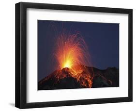 Stromboli Eruption, Aeolian Islands, North of Sicily, Italy-null-Framed Photographic Print