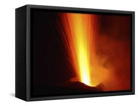 Stromboli Eruption, Aeolian Islands, North of Sicily, Italy-null-Framed Stretched Canvas